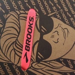 BNEW UNUSED BROOKS BRIGHT NEON PINK FLAT REPLACEMENT SHOELACES SHOE LACES UNISEX